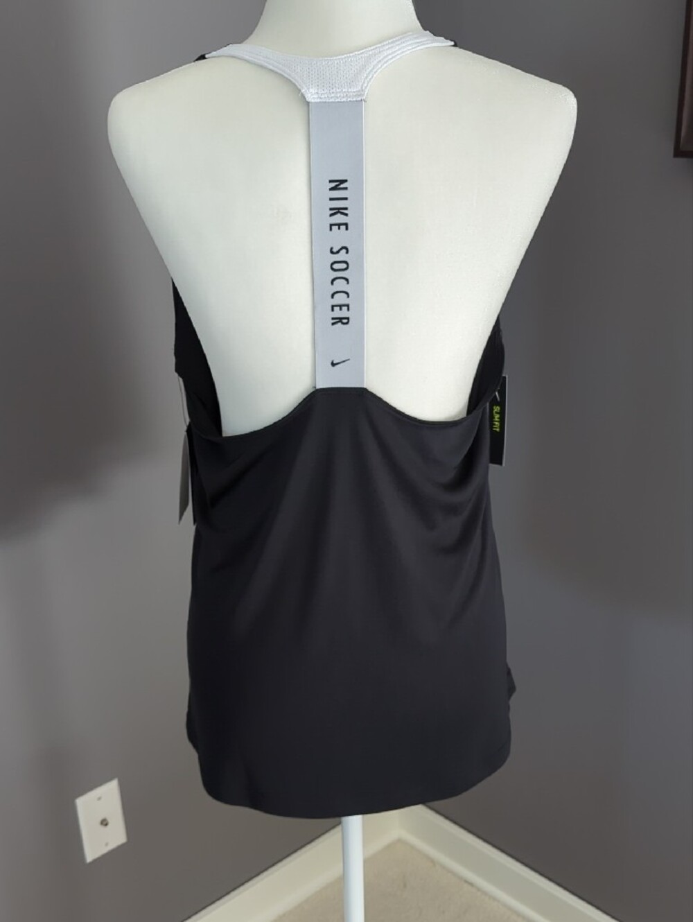 Nike Black Tank Top with White Swoosh